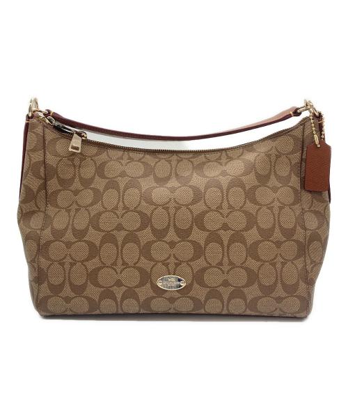 COACH（コーチ）COACH (コーチ) セレスト シグネチャーショルダーバッグ ブラウンの古着・服飾アイテム