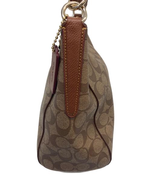 COACH（コーチ）COACH (コーチ) セレスト シグネチャーショルダーバッグ ブラウンの古着・服飾アイテム