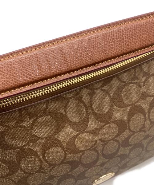 COACH（コーチ）COACH (コーチ) セレスト シグネチャーショルダーバッグ ブラウンの古着・服飾アイテム
