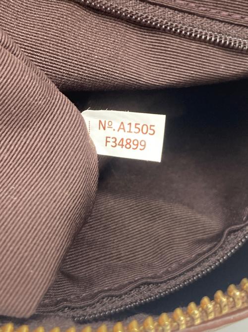 COACH（コーチ）COACH (コーチ) セレスト シグネチャーショルダーバッグ ブラウンの古着・服飾アイテム