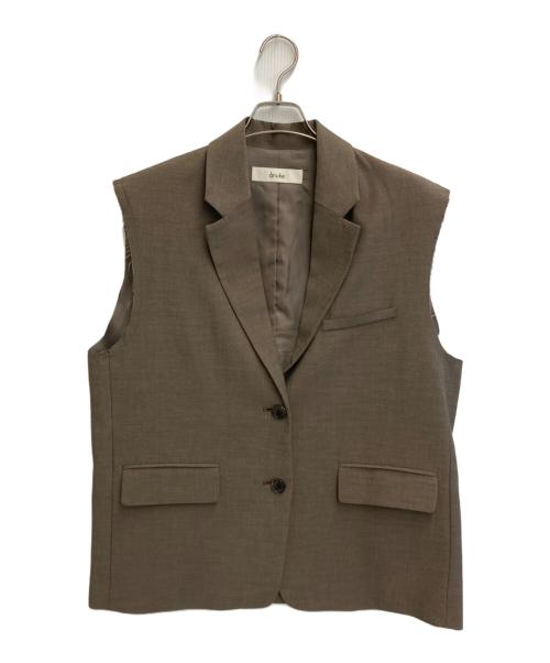 anuke（アンヌーク）anuke (アンヌーク) Cutoff Over Vest ブラウン サイズ:SIZE 36 未使用品の古着・服飾アイテム