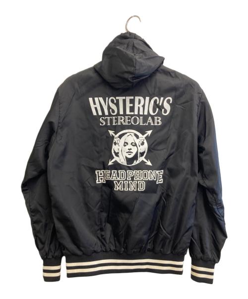 Hysteric Glamour（ヒステリックグラマー）Hysteric Glamour (ヒステリックグラマー) ナイロンハーフジップパーカー ブラック サイズ:Mの古着・服飾アイテム