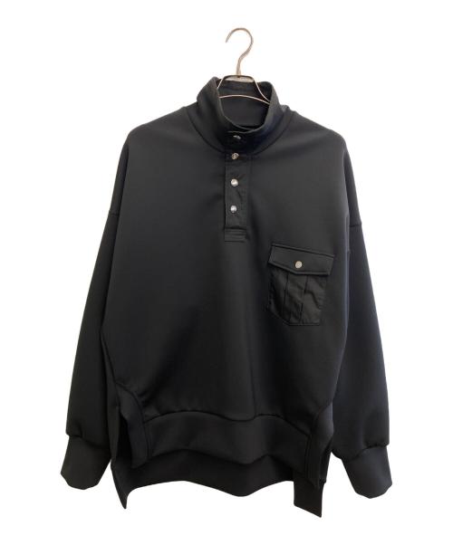 Ujoh（ウジョー）Ujoh (ウジョー) 異素材コンビスウェット ブラック サイズ:4の古着・服飾アイテム