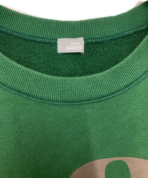 kolor/BEACON（カラービーコン）kolor/BEACON (カラービーコン) 30/7裏毛スウェット グリーン サイズ:3の古着・服飾アイテム