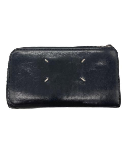 Maison Margiela 11（メゾンマルジェラ 11）Maison Margiela 11 (メゾンマルジェラ 11) L字ファスナー レザーロングウォレット ブラックの古着・服飾アイテム