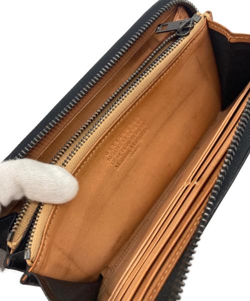 Maison Margiela 11（メゾンマルジェラ 11）Maison Margiela 11 (メゾンマルジェラ 11) L字ファスナー レザーロングウォレット ブラックの古着・服飾アイテム