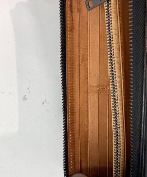Maison Margiela 11（メゾンマルジェラ 11）Maison Margiela 11 (メゾンマルジェラ 11) L字ファスナー レザーロングウォレット ブラックの古着・服飾アイテム