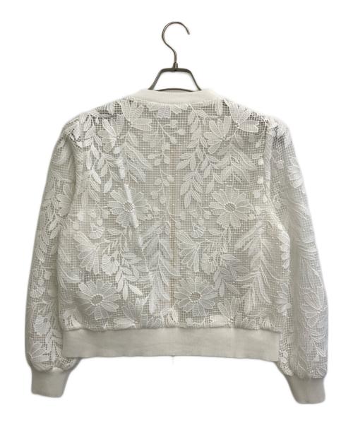 ANAYI（アナイ）ANAYI (アナイ) フルールジップブルゾン ホワイト サイズ:SIZE 38の古着・服飾アイテム