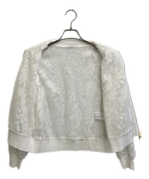 ANAYI（アナイ）ANAYI (アナイ) フルールジップブルゾン ホワイト サイズ:SIZE 38の古着・服飾アイテム
