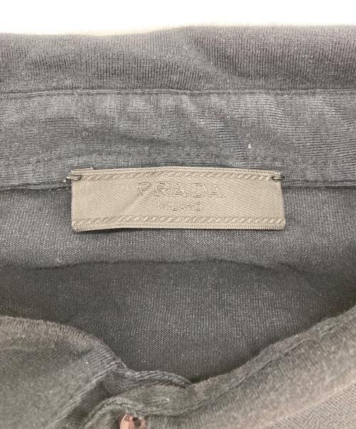 PRADA（プラダ）PRADA (プラダ) L/Sポロシャツ ブラック サイズ:SIZE Lの古着・服飾アイテム