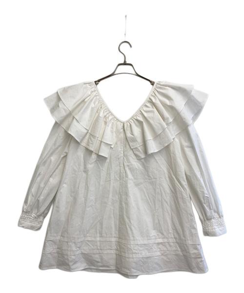 Rosarymoon（ロザリームーン）Rosarymoon (ロザリームーン) Frill Collar Tunic ホワイト サイズ:SIZE Freeの古着・服飾アイテム