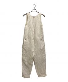 beautiful people（ビューティフルピープル）の古着「acetate linen cloth salopetto pants」｜アイボリー