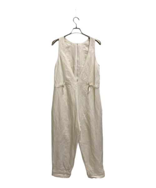 beautiful people（ビューティフルピープル）beautiful people (ビューティフルピープル) acetate linen cloth salopetto pants アイボリー サイズ:SIZE 36の古着・服飾アイテム