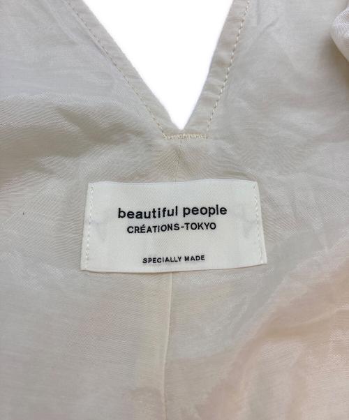 beautiful people（ビューティフルピープル）beautiful people (ビューティフルピープル) acetate linen cloth salopetto pants アイボリー サイズ:SIZE 36の古着・服飾アイテム