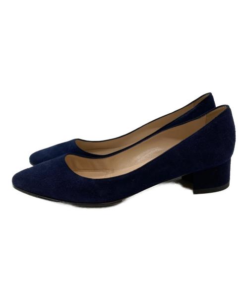 Manolo Blahnik（マノロブラニク）Manolo Blahnik (マノロブラニク) スウェードパンプス ネイビー サイズ:37の古着・服飾アイテム