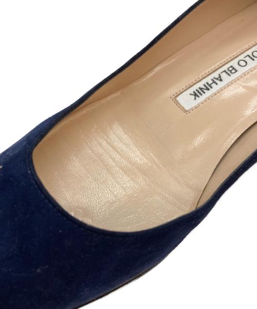 Manolo Blahnik（マノロブラニク）Manolo Blahnik (マノロブラニク) スウェードパンプス ネイビー サイズ:37の古着・服飾アイテム
