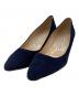 Manolo Blahnik（マノロブラニク）の古着「スウェードパンプス」｜ネイビー