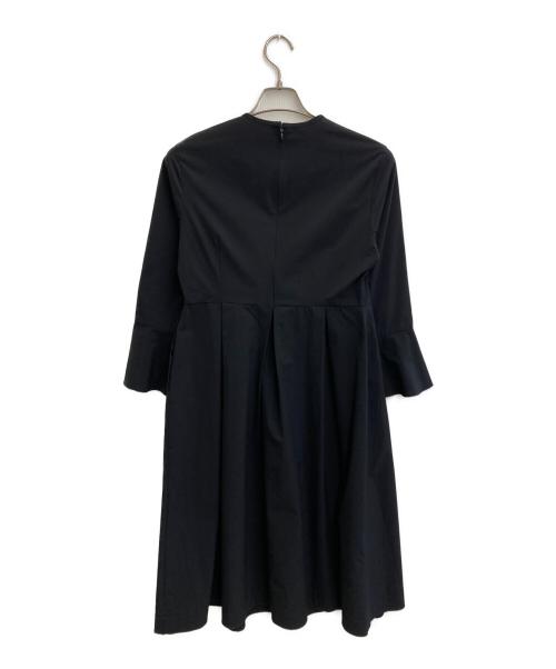 BALLSEY（ボールジィ）BALLSEY (ボールジィ) ストレッチタフタ ボックスタックワンピース ネイビー サイズ:SIZE 34の古着・服飾アイテム