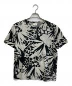 Saint Laurent Parisサンローランパリ）の古着「ジャングルフラワープリントTシャツ」｜アイボリー×ブラック