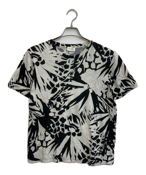 Saint Laurent Paris（サンローランパリ）Saint Laurent Paris (サンローランパリ) ジャングルフラワープリントTシャツ アイボリー×ブラック サイズ:SIZE XSの古着・服飾アイテム