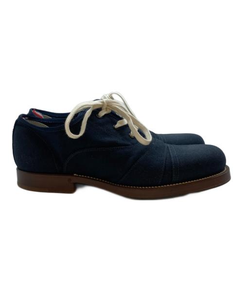 MONCLER GAMME BLEU（モンクレール ガム ブルー）MONCLER GAMME BLEU (モンクレール ガム ブルー) キャンバスオックスフォードシューズ ネイビー サイズ:SIZE 25.5cmの古着・服飾アイテム