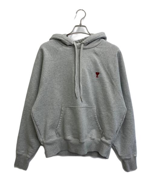 AMI Alexandre Mattiussi（アミアレクサンドルマテュッシ）AMI Alexandre Mattiussi (アミアレクサンドルマテュッシ) AMI DE COEUR HOODIE グレー サイズ:SIZE Lの古着・服飾アイテム