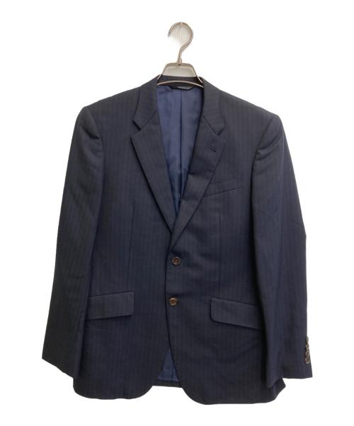 Paul Smith COLLECTION（ポールスミス コレクション）Paul Smith COLLECTION (ポールスミス コレクション) ストライプウール2Bセットアップスーツ ネイビー サイズ:SIZE Mの古着・服飾アイテム