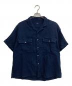 Porter Classicポータークラシック）の古着「SASHIKO SUPER LIGHT KEROUAC SHIRT」｜ネイビー
