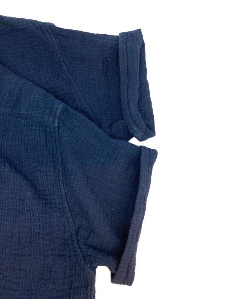 Porter Classic（ポータークラシック）Porter Classic (ポータークラシック) SASHIKO SUPER LIGHT KEROUAC SHIRT ネイビー サイズ:SIZE Mの古着・服飾アイテム