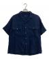 Porter Classic（ポータークラシック）の古着「SASHIKO SUPER LIGHT KEROUAC SHIRT」｜ネイビー