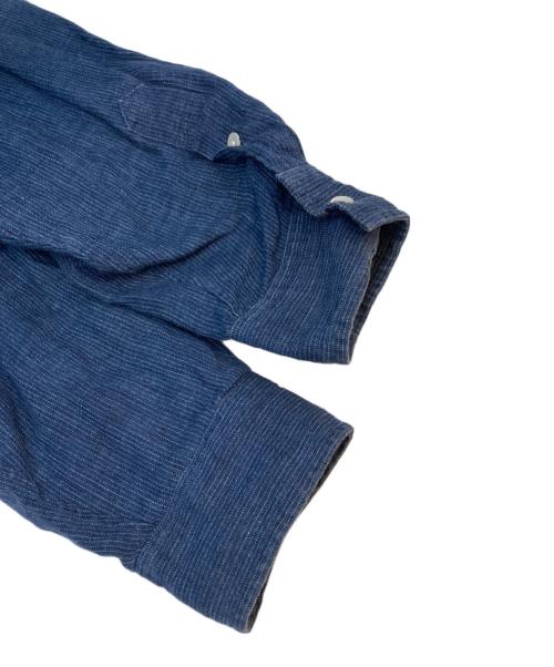 Porter Classic（ポータークラシック）Porter Classic (ポータークラシック) Roll Up Linen Stripe Shirt ネイビー サイズ:SIZE Lの古着・服飾アイテム