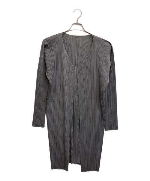 PLEATS PLEASE（プリーツプリーズ）PLEATS PLEASE (プリーツプリーズ) プリーツカーディガン グレー サイズ:SIZE 3の古着・服飾アイテム
