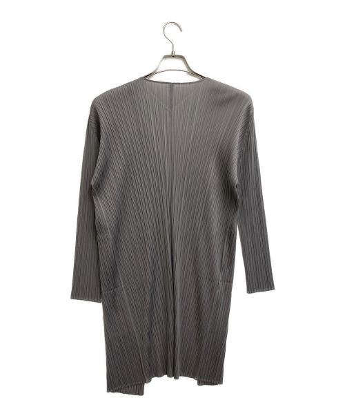 PLEATS PLEASE（プリーツプリーズ）PLEATS PLEASE (プリーツプリーズ) プリーツカーディガン グレー サイズ:SIZE 3の古着・服飾アイテム