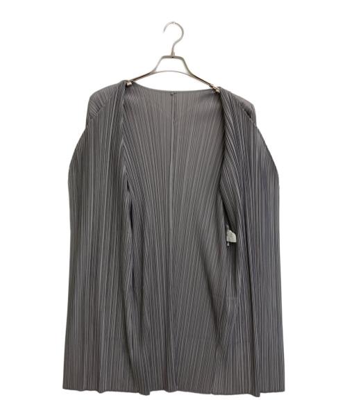 PLEATS PLEASE（プリーツプリーズ）PLEATS PLEASE (プリーツプリーズ) プリーツカーディガン グレー サイズ:SIZE 3の古着・服飾アイテム