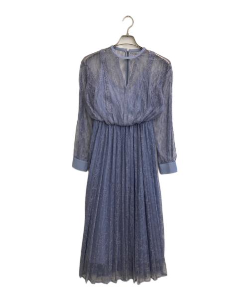Ameri（アメリ）Ameri (アメリ) LACE PLEATS DRESS ブルー サイズ:SIZE Sの古着・服飾アイテム