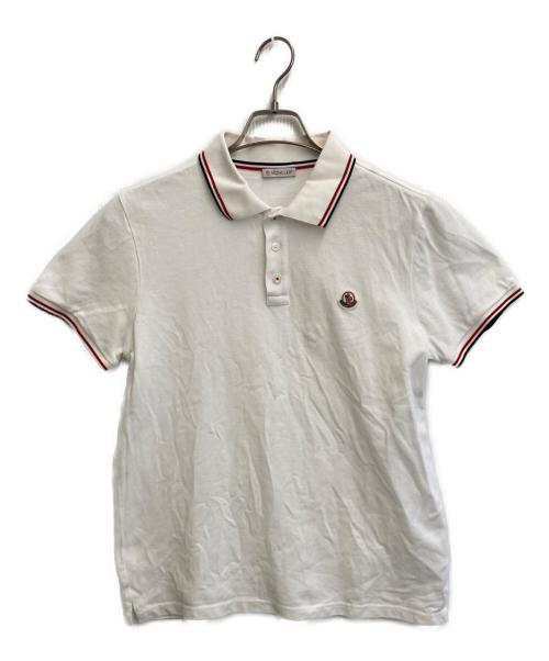 MONCLER（モンクレール）MONCLER (モンクレール) ポロシャツ ホワイト サイズ:Mの古着・服飾アイテム