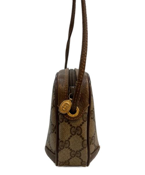 GUCCI（グッチ）GUCCI (グッチ) GGプラス シェリーラインショルダーバッグ ブラウンの古着・服飾アイテム