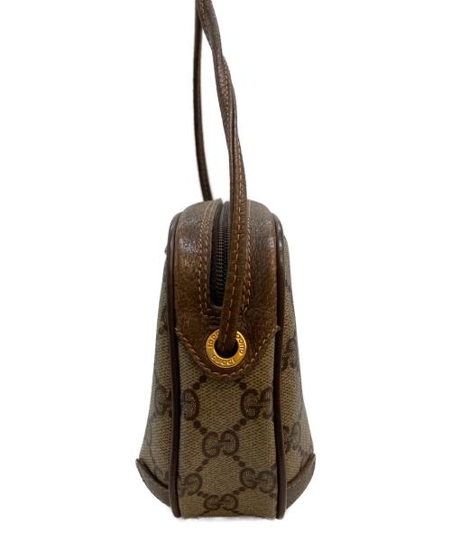 GUCCI（グッチ）GUCCI (グッチ) GGプラス シェリーラインショルダーバッグ ブラウンの古着・服飾アイテム