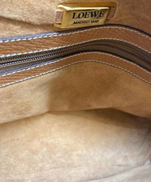 LOEWE（ロエベ）LOEWE (ロエベ) レザーハンドバッグ ブラウンの古着・服飾アイテム