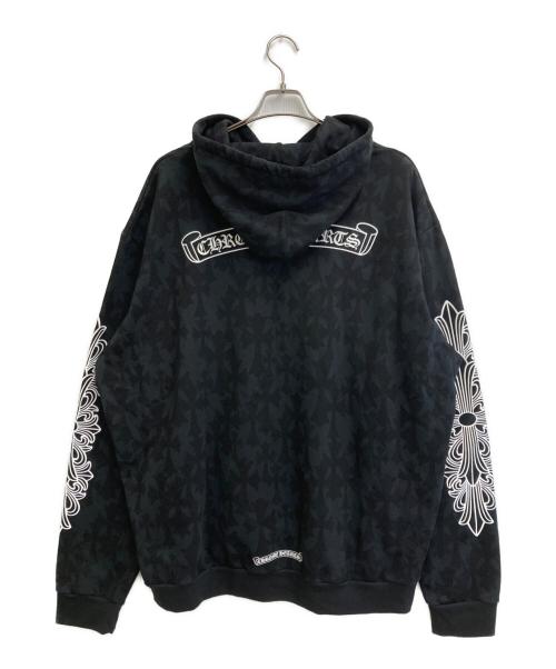 CHROME HEARTS（クロムハーツ）CHROME HEARTS (クロムハーツ) セメタリークロスプリントプルオーバーパーカー ブラック サイズ:XXLの古着・服飾アイテム