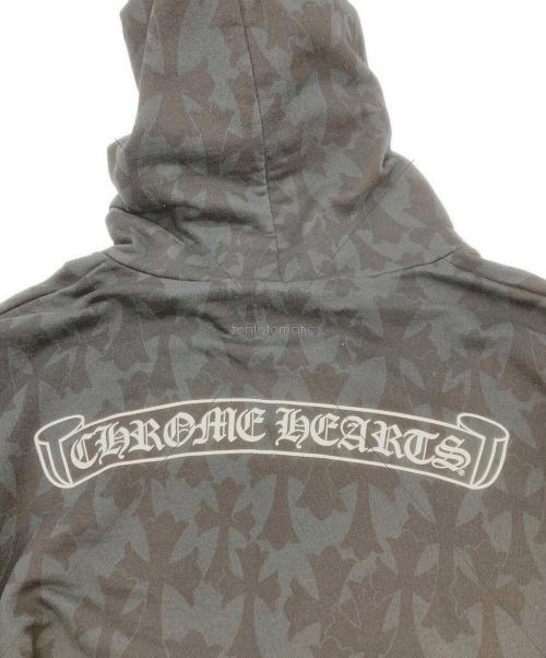 CHROME HEARTS（クロムハーツ）CHROME HEARTS (クロムハーツ) セメタリークロスプリントプルオーバーパーカー ブラック サイズ:XXLの古着・服飾アイテム
