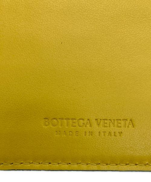 BOTTEGA VENETA（ボッテガベネタ）BOTTEGA VENETA (ボッテガベネタ) マキシイントレチャート フラップロングウォレット ネイビー×イエローの古着・服飾アイテム