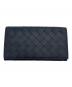 BOTTEGA VENETA（ボッテガベネタ）の古着「マキシイントレチャート フラップロングウォレット」｜ネイビー×イエロー