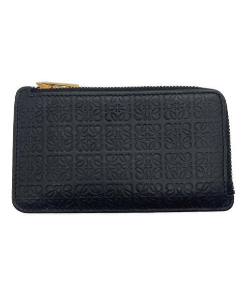 LOEWE（ロエベ）LOEWE (ロエベ) Repeat Coin Card Holder Emboss Silk Calf ブラックの古着・服飾アイテム