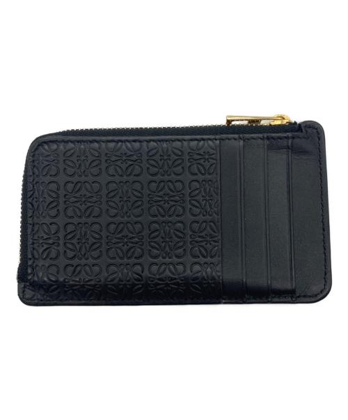 LOEWE（ロエベ）LOEWE (ロエベ) Repeat Coin Card Holder Emboss Silk Calf ブラックの古着・服飾アイテム