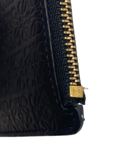 LOEWE（ロエベ）LOEWE (ロエベ) Repeat Coin Card Holder Emboss Silk Calf ブラックの古着・服飾アイテム