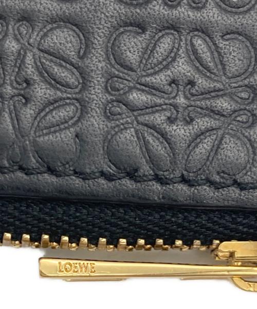 LOEWE（ロエベ）LOEWE (ロエベ) Repeat Coin Card Holder Emboss Silk Calf ブラックの古着・服飾アイテム