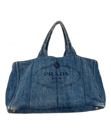 中古・古着通販】PRADA (プラダ) カナパ デニムトートバッグ L
