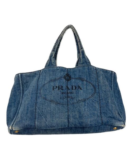 PRADA（プラダ）PRADA (プラダ) カナパ デニムトートバッグ L インディゴの古着・服飾アイテム