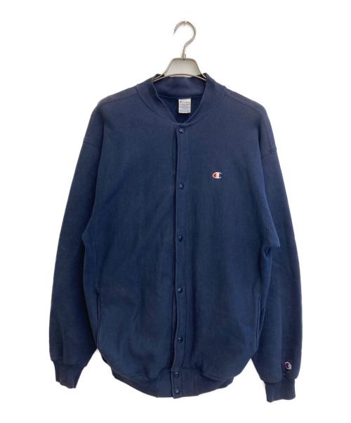 Champion REVERSE WEAVE（チャンピオン リバース ウィーブ）Champion REVERSE WEAVE (チャンピオン リバース ウィーブ) 90S スナップカーディガン ネイビー サイズ:X-LARGEの古着・服飾アイテム